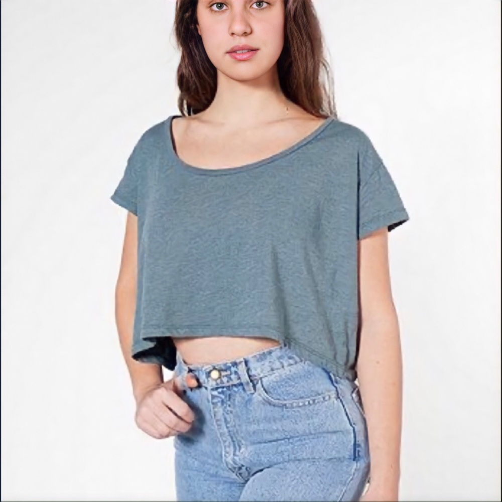 American Apparel Crop Top - Mossy Green - One Size